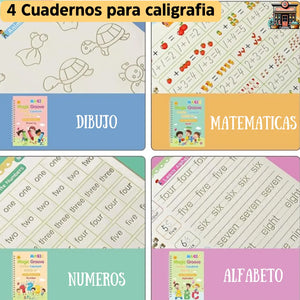 SET DE CUADERNOS REUTILIZABLES PARA CALIGRAFIA