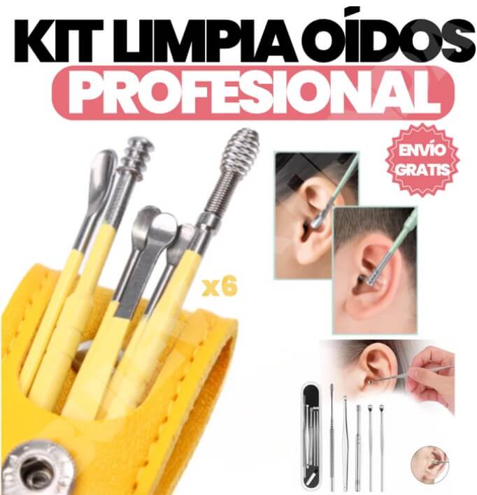 KIT DE LIMPIEZA DE OÍDOS PROFESIONAL